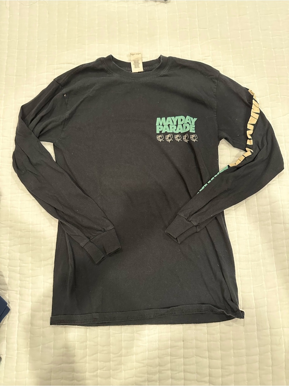 Mayday Parade Tour Men's Black Long-Sleeve Band Tee